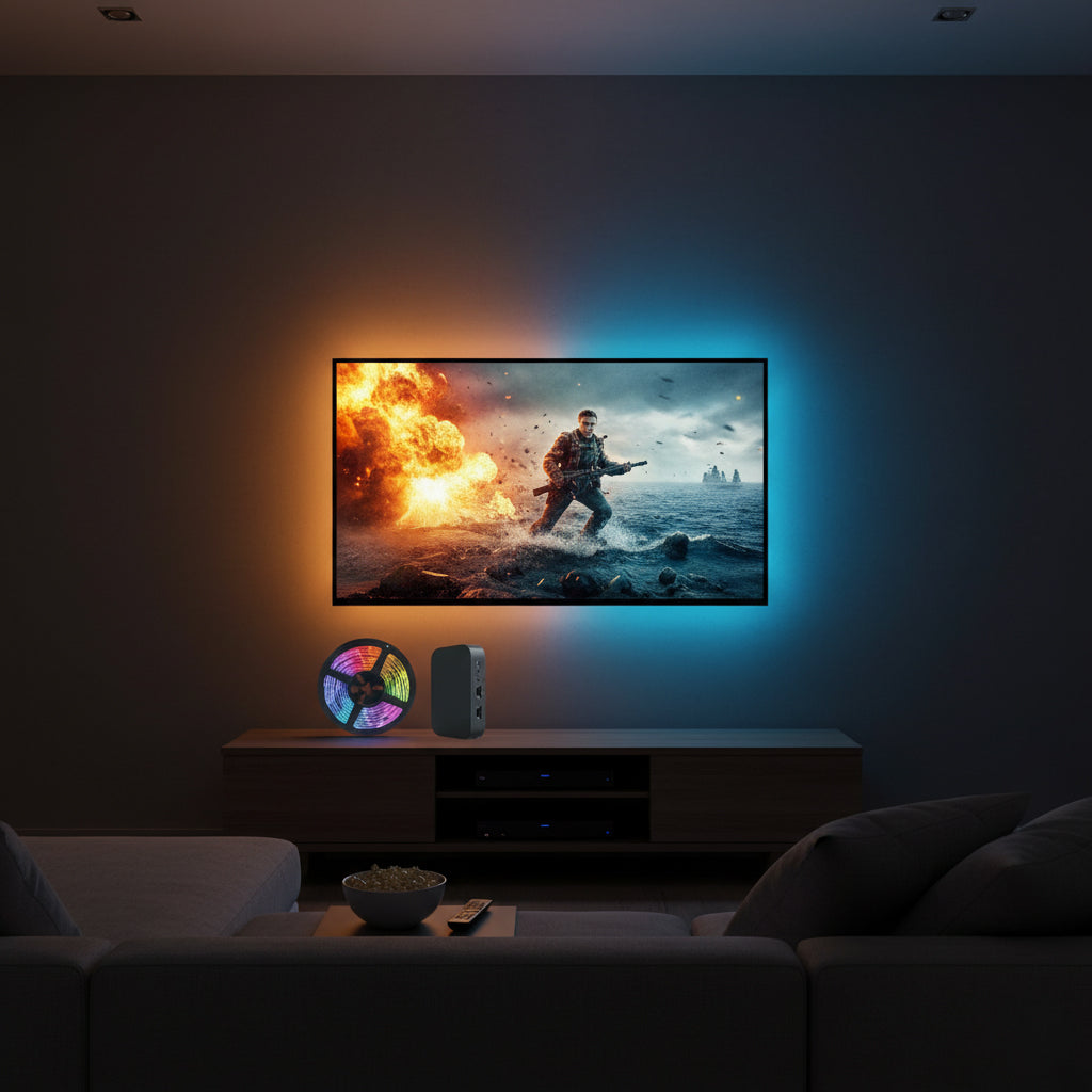 Luz Led Rítmica para smart tv