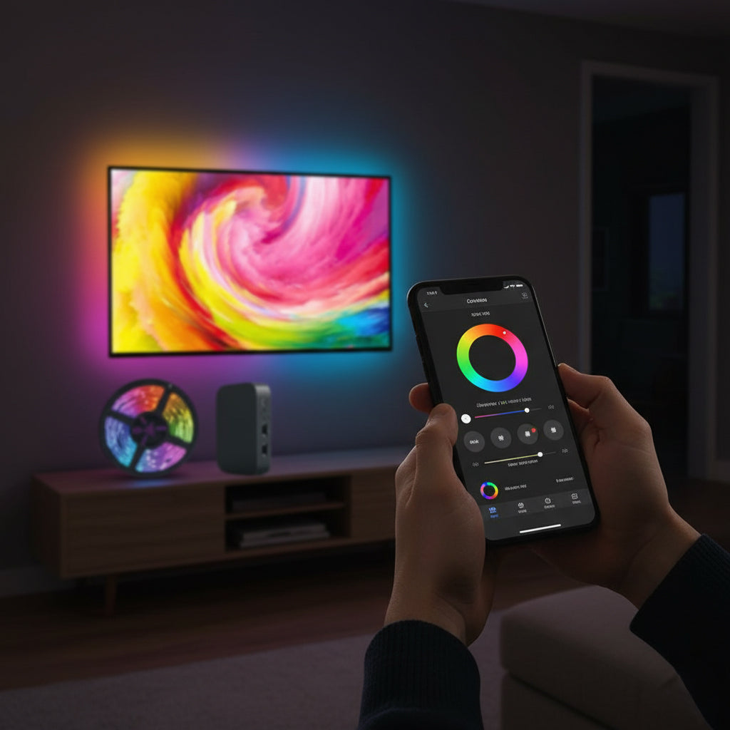 Luz Led Rítmica para smart tv
