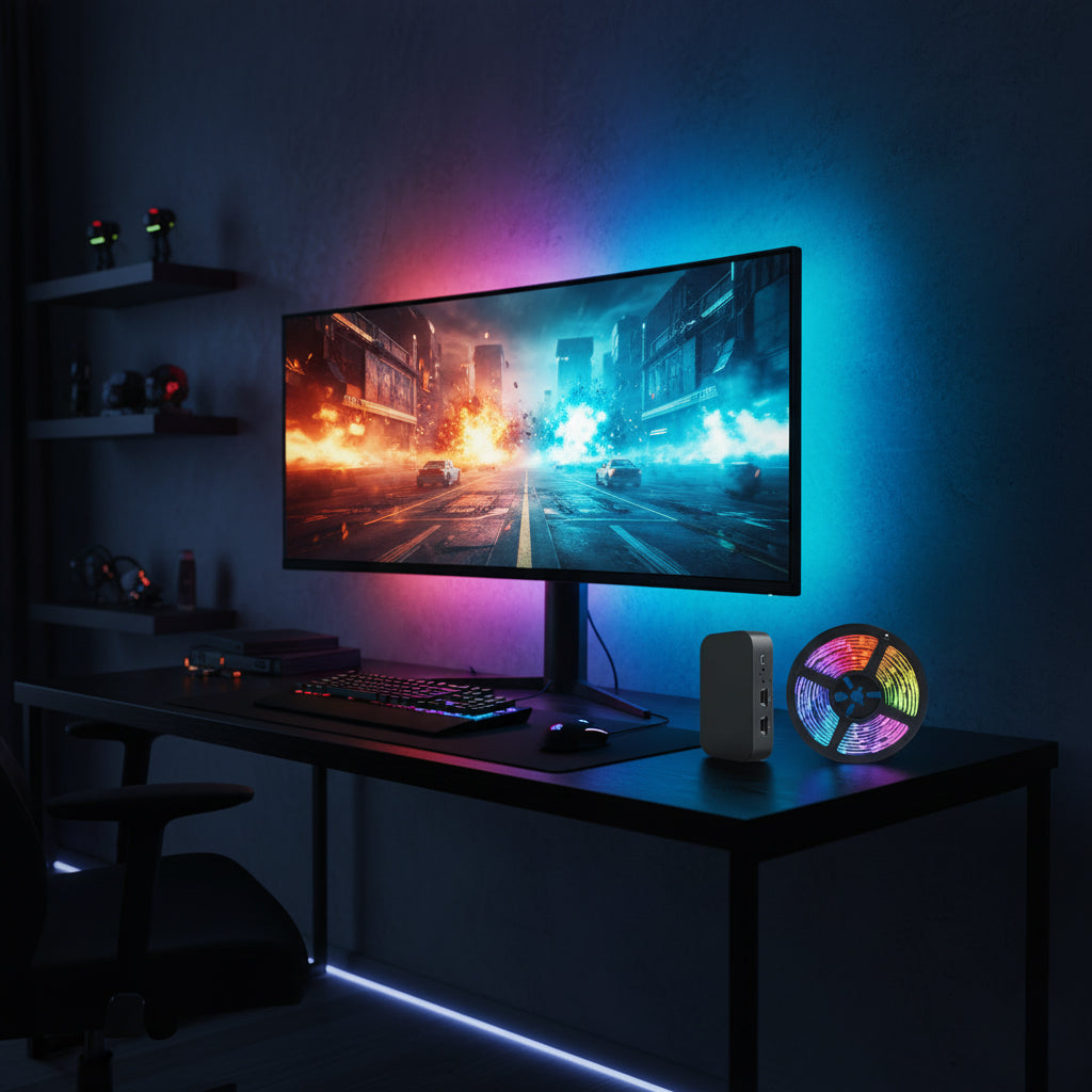 Luz Led Rítmica para smart tv